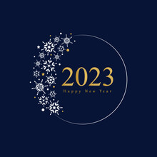 Happy New Year 2023, Elegant Gold, White