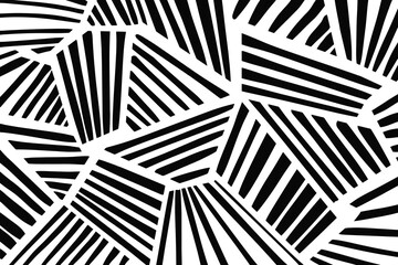 Aufkleber - Abstract geometric line art background. Premium design for retro and classy style