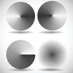 Fototapete - lines in circle form . spiral vector illustration .technology round logo . design element . abstract