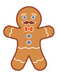 © paketesama - Ginger bread man cookie character, PNG isolated on transparent background