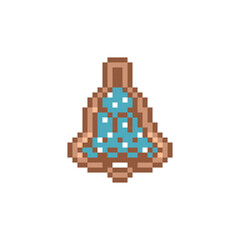 Wall Mural - Pixel art gingerbread cookie bell design