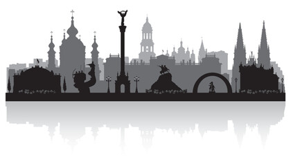 Poster - Kiev Ukraine city skyline silhouette