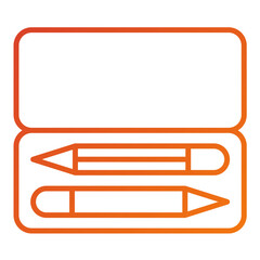 Sticker - Pencil Box Icon Style