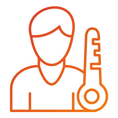 Sticker - Key Person Icon Style