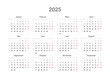 Kalender 2025 mit Wochenzählung, deutsch, Querformat