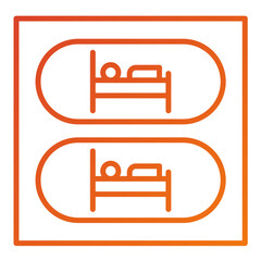 Sticker - Capsule Hotel Icon Style