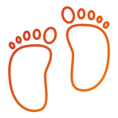 Sticker - Footprint Icon Style