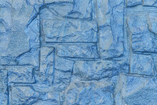 Stone Blue Modern Wall With Abstract Pattern On Surface Rock Texture Background