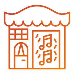 Sticker - Music Shop Icon Style