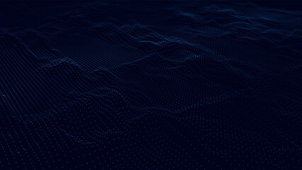 Poster - Abstract futuristic background. Big data visualization. Network connection. Data transfer. 3d rendering. Technology background vector. Vector illustration.