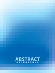 Poster - Simple abstract pixel background with blue color gradations
