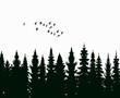 forest, nature silhouette design vector isolated