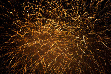 Wall Mural - New year red fireworks