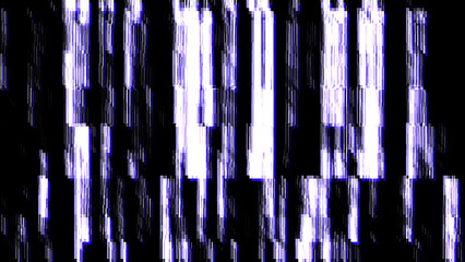 Fototapete - Glitch distorted style background. Digital modern effect of damaged screen made of blocks. For game screens, web-sites, designs, banners and business. 3d rendering.