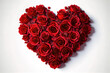 canvas print picture - Rote Rosen in Herzform Illustration für Valentinstag, Hochzeiten, Verlobung, Muttertag