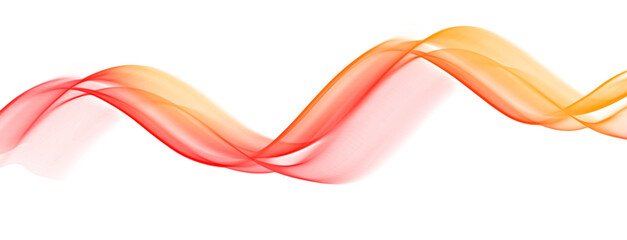 Wall Mural - Abstract wave lines flowing smooth curve orange red