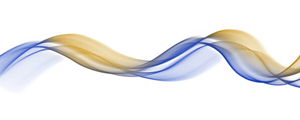 Wall Mural - Abstract wave lines flowing smooth curve blue orange