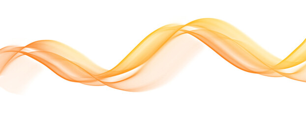 Wall Mural - Abstract wave lines flowing smooth curve orange