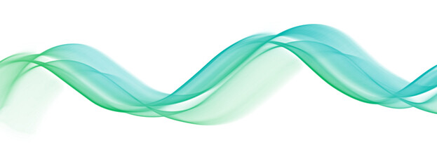 Wall Mural - Abstract wave lines flowing smooth curve mint green