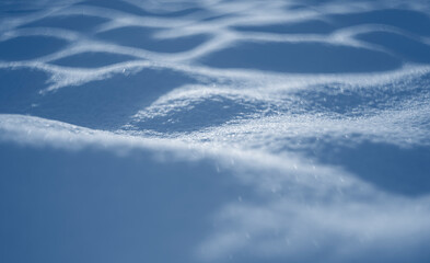 Sticker - winter snow background - snow covered surface and artistic bokeh