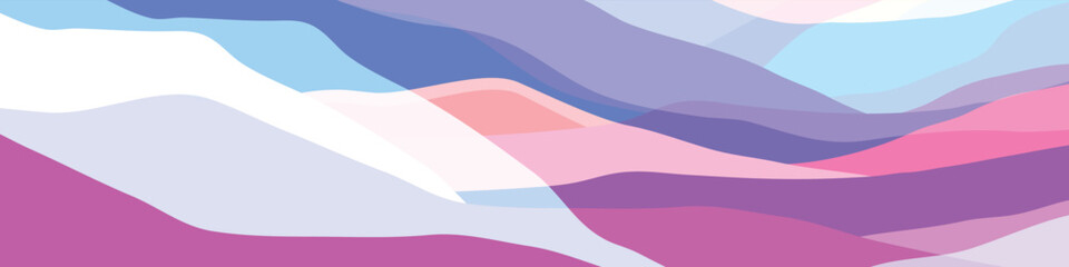 Wall Mural - Multicolor mountains, silhouette waves, abstract color shapes, modern background, vector design Illustration