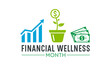 Financial wellness month is observed every year in january. January is financial wellness month. Vector template for banner, greeting card, poster with background. Vector illustration.
