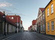 Street of Christiansfeld (Kolding Municipality, Sønderjylland, Denmark) - best-preserved example of the town-planning and architecture of the Moravian Church.