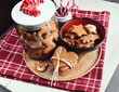 Christmas cut out cookies in the jar.
