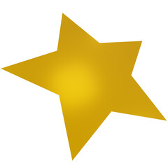 Wall Mural - Star 3d - 5 point star - Christmas star isolated