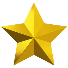Wall Mural - Star 3d - Christmas star - 5 point star isolated