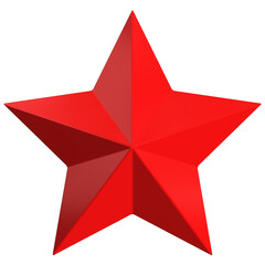 Wall Mural - Star 3d - Christmas star - 5 point star isolated