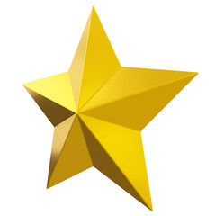 Wall Mural - Star 3d - Christmas star - 5 point star isolated
