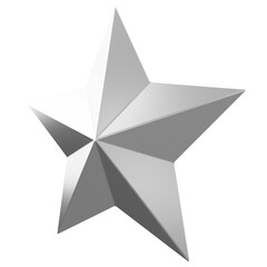Wall Mural - Star 3d - Christmas star - 5 point star isolated