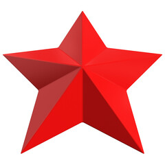 Wall Mural - Star 3d - Christmas star - 5 point star isolated