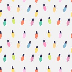 Wall Mural - colorful christmas lights bulbs seamless pattern.