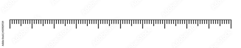 Horizontal Temperature Ruler Scale Ruler, tape or thermometer scale template. Horizontal distance, height ...
