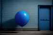 © AkuAku - a single blue balloon. Generative AI
