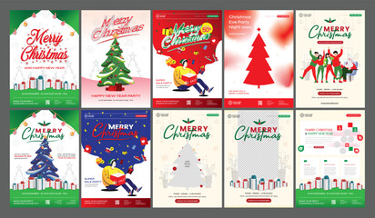 Wall Mural - A Pack of Merry Christmas & Happy New Year Special Flyer - a4 Size - Perfect for Special Sale or Discounts