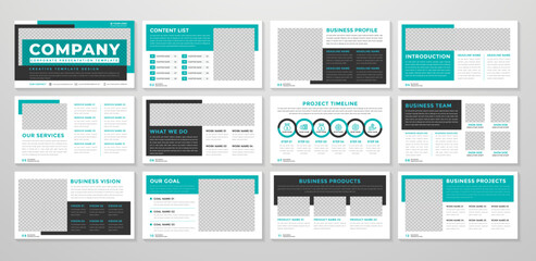 Naklejka na meble presentation layout template with minimalist style use for annual report and brochure vector illustration. abstract background flyer