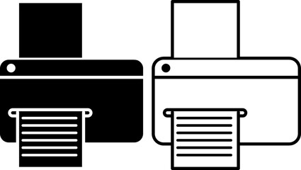 Poster - printer icon set vector design on white background..eps