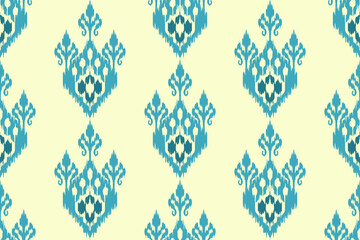 Ikat ethnic seamless pattern decoration design. Tribal native motif ornaments African American folk traditional embroidery vector. Aztec fabric carpet boho mandalas textile decor wallpaper 