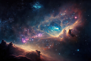 star field in high quality; vivid night sky. space nebula and galaxies. background of the astronomy 