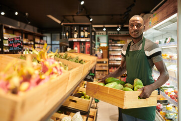 Wall Mural - Worker of Produce Department