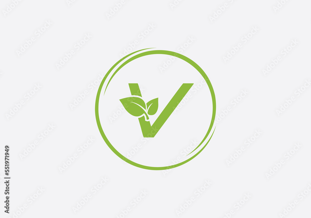 Green leaf circle logo and Eco nature business symbol design with the ...
