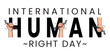 Design for celebration the Human Rights Day with recover better - stand up for human right theme. Web banner for social equality.