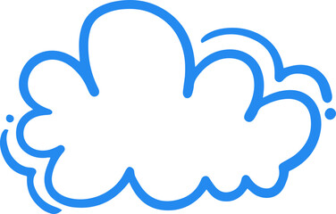 Poster - Cloud hand drawn icon design vector. 