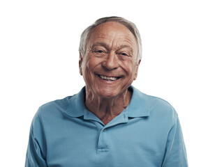 Wall Mural - PNG Shot of a man happily smiling at the camera in a studio.