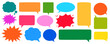 © DOBRYI VECHIR STUDYA - flat speech bubble and dialogue set vector. Colorful chat text doodles.