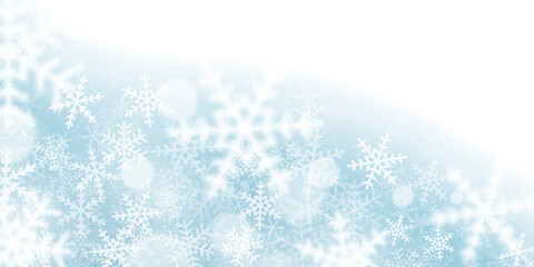 Wall Mural - Christmas Snowflakes Isolate Transparent PNG Curved Border For White Background