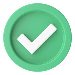 3D check box icon. 3D check list.